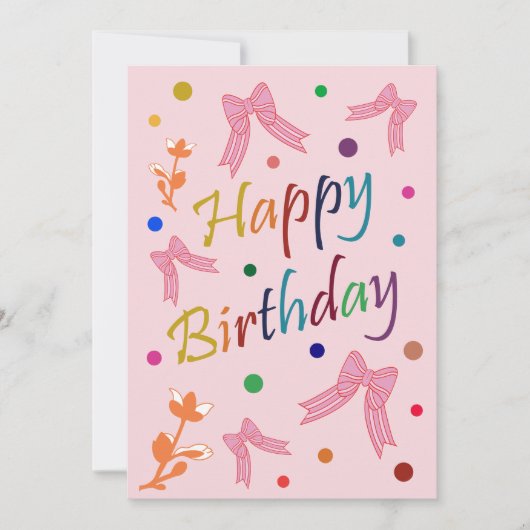 Carte voeux d'anniversaire (Devant)