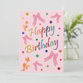 Carte voeux d'anniversaire (Debout devant)