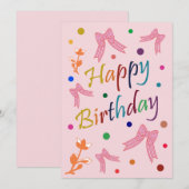 Carte voeux d'anniversaire (Devant / Derrière)