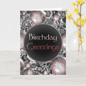 Carte Voeux d'anniversaire (Fleur jaune)