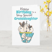 Carte voeux d'anniversaire à Cupcake (Fleur jaune)