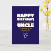 Carte Vœux d'anniversaire à un oncle préféré (Fleur jaune)