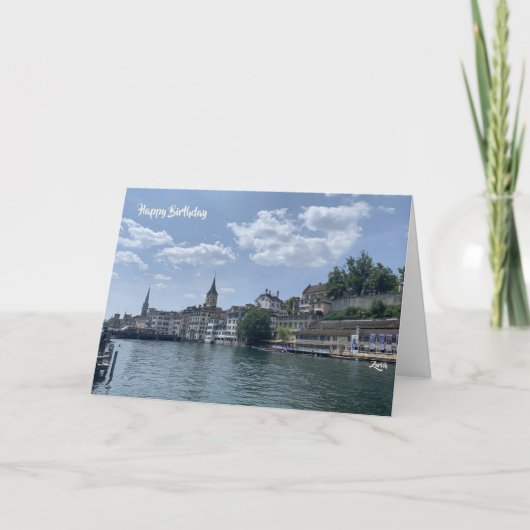 Carte Vœux d'anniversaire à Zurich en Suisse (Devant)