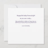 Carte Vœux d'anniversaire au château de la licorne magiq (Dos)