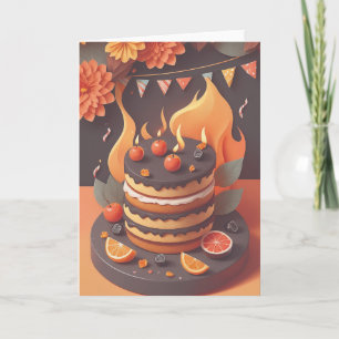 Carte Vœux d'anniversaire BBQ