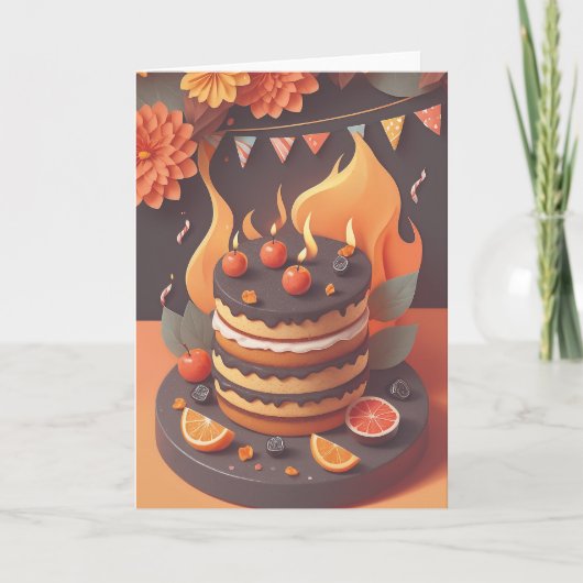 Carte Vœux d'anniversaire BBQ (Devant)