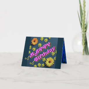 Carte "Voeux d'anniversaire brillants"