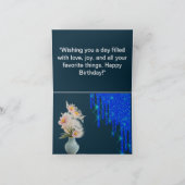 Carte "Voeux d'anniversaire brillants" (Intérieur)