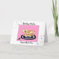Vœux d'anniversaire Chat sur un Tapis