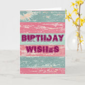 Carte Vœux d'anniversaire Clôture rustique (Fleur jaune)