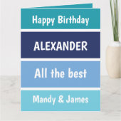 Carte Voeux d'anniversaire cool (Devant)