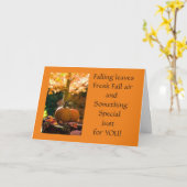 CARTE ***VOEUX D'ANNIVERSAIRE D'AUTOMNE*** (Fleur jaune)