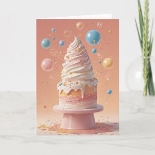 Carte Vœux d'anniversaire de boulangerie sucrée