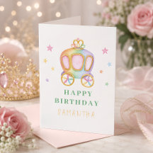 Vœux d'anniversaire de Carrosse de Princesse Arc-e
