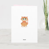 Carte Vœux d'anniversaire de chat Kitty pour ami (Dos)