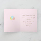 Carte Vœux d'anniversaire de chat Kitty pour ami (Intérieur)