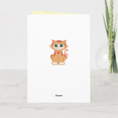 Carte Vœux d'anniversaire de chat Kitty pour ami (Dos)