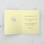 Carte Vœux d'anniversaire de chat Kitty pour ami (Intérieur)