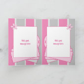 Carte Vœux d'anniversaire de filleule fabuleuse rose (Intérieur)