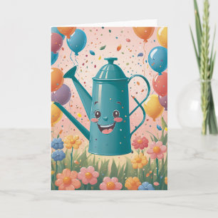 Carte Vœux d'anniversaire de jardin
