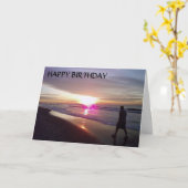 CARTE VŒUX D'ANNIVERSAIRE **DE L'AUBE AU CRÉPUSCULE** (Fleur jaune)