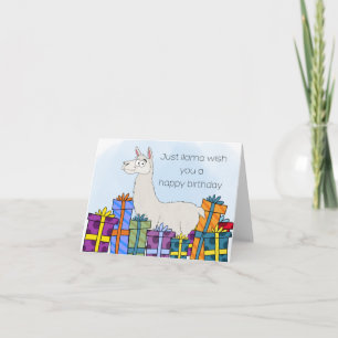Carte Voeux d'anniversaire de Llama