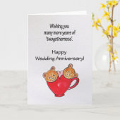 Carte Vœux d'anniversaire de mariage (Fleur jaune)