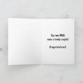 Carte Vœux d'anniversaire de mariage mignons (Intérieur)