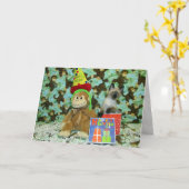 Carte Voeux d'anniversaire de Munch - Chat de Siamese / (Fleur jaune)