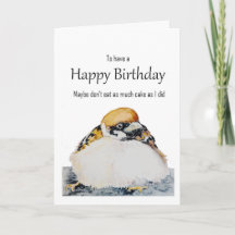 Vœux d'anniversaire drôles Petit oiseau moineau mi
