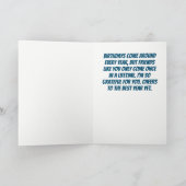 Carte Voeux d'anniversaire d'un chien chiot de distance (Intérieur)