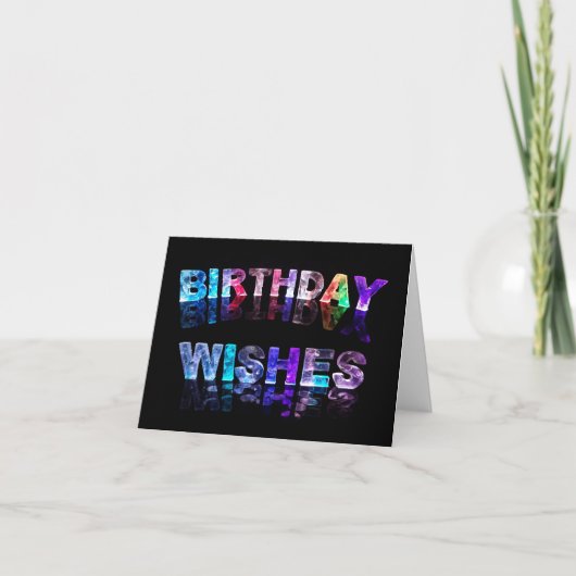 Carte Voeux d'anniversaire en lumière Photo (Devant)