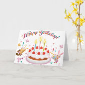 Carte Voeux d'anniversaire en plusieurs langues (Fleur jaune)