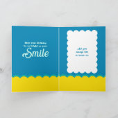 Carte voeux d'anniversaire fille bleu vert (Intérieur)