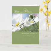 Carte Voeux D'Anniversaire, Fleurs, Religieux (Fleur jaune)