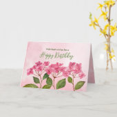 Carte Vœux d'anniversaire généraux aquarelle hydrangea r (Fleur jaune)