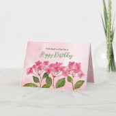 Carte Vœux d'anniversaire généraux aquarelle hydrangea r (Devant)