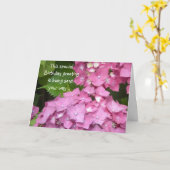Carte Voeux d'anniversaire Hydrangeas rose (Fleur jaune)