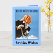 Carte Voeux d'anniversaire, Nierderosterreich (Fleur jaune)