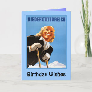 Carte Voeux d'anniversaire, Nierderosterreich