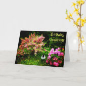 Carte Voeux d'anniversaire - Oie (Fleur jaune)