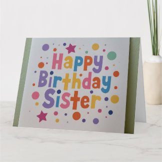 Carte Vœux d'anniversaire personnalisés pour votre sœur