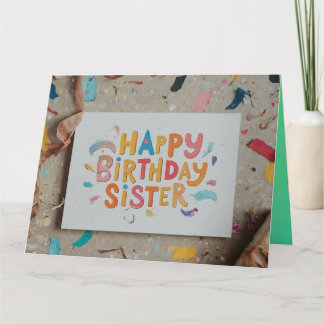 Carte Vœux d'anniversaire personnalisés pour votre sœur