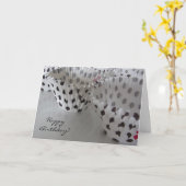 Carte Voeux d'anniversaire Polka Dot (Fleur jaune)