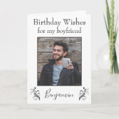 Carte Vœux d'anniversaire pour mon petit ami (Devant)
