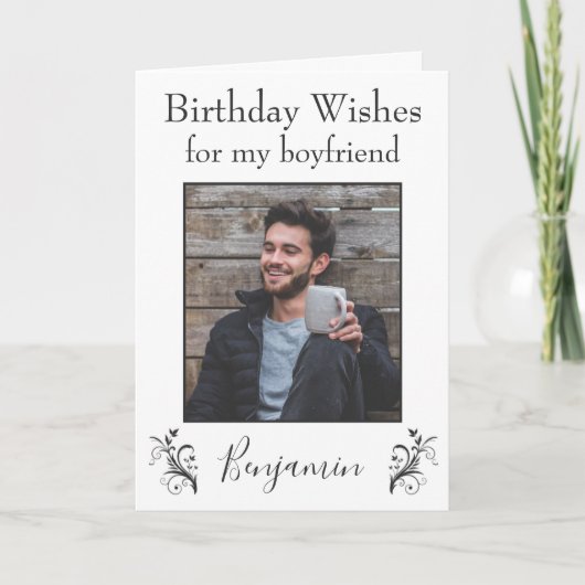 Carte Voeux d'anniversaire pour mon petit ami (Devant)