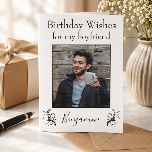 Carte Vœux d'anniversaire pour mon petit ami