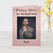 Carte Voeux d'anniversaire pour mon petit ami Classy Mod (Fleur jaune)