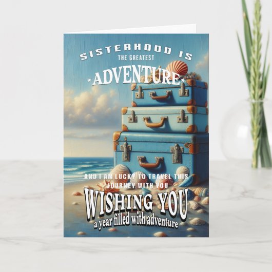 Carte Voeux d'anniversaire pour soeur (Devant)