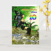 Carte voeux d'anniversaire pour une nièce de 10 ans d'un (Fleur jaune)